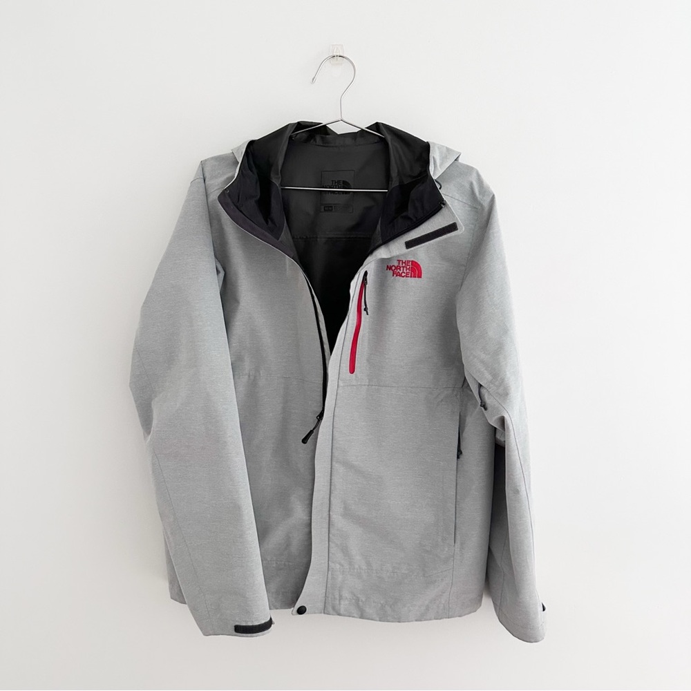 The North Face Dryzzle Gore-Tex Hooded Jacket Gray Red Logo Men's Size Medium - Picture 5 of 8